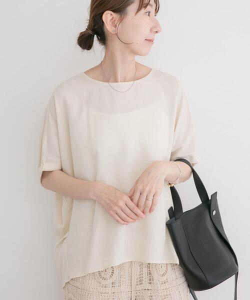 ブラウス シャツ REFINED LINEN ドルマンブラウス レディースの画像