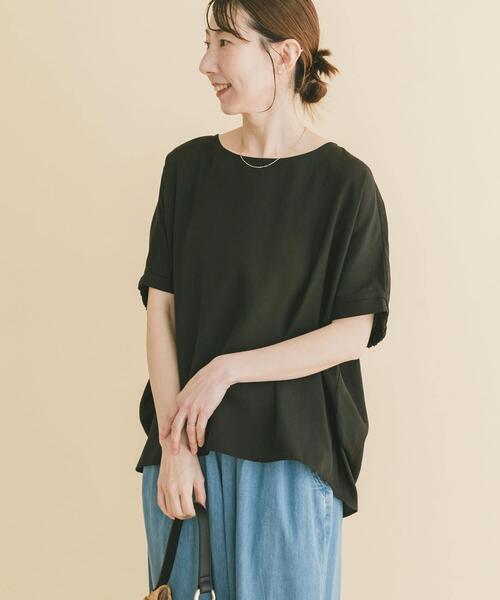 ブラウス シャツ REFINED LINEN ドルマンブラウス レディースの画像