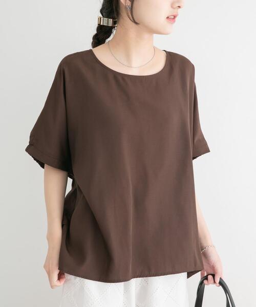 ブラウス シャツ REFINED LINEN ドルマンブラウス レディースの画像