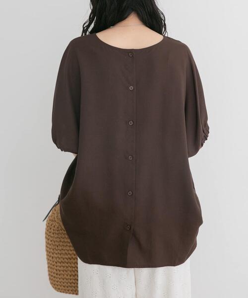 ブラウス シャツ REFINED LINEN ドルマンブラウス レディースの画像