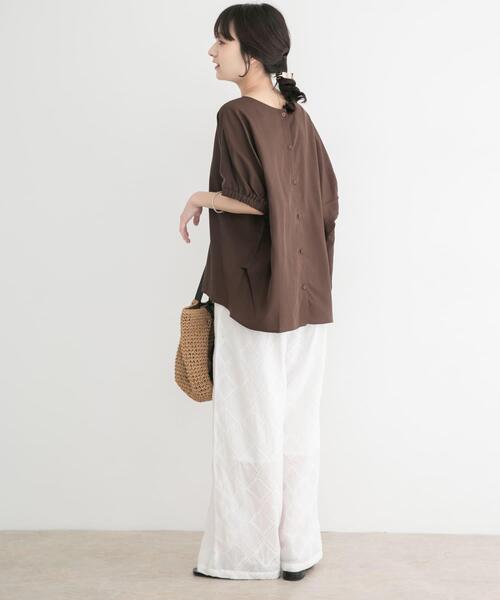 ブラウス シャツ REFINED LINEN ドルマンブラウス レディースの画像