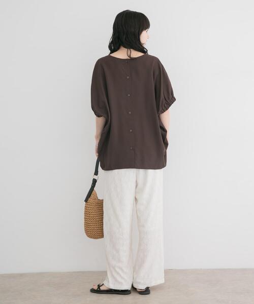 ブラウス シャツ REFINED LINEN ドルマンブラウス レディースの画像