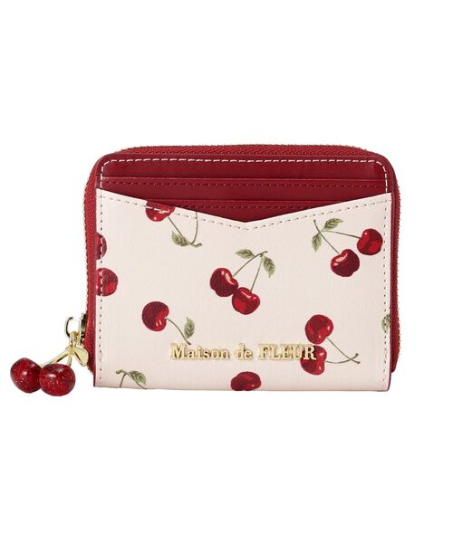 Maison de FLEUR（メゾンドフルール） カードケース リーフ付き
