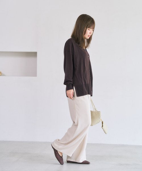 FLAT（フラット） シューズ スクエアシアーギャザーフラット