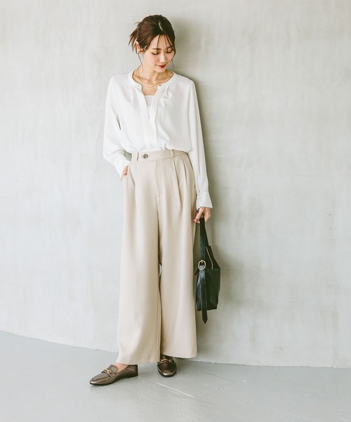 「GLOBAL WORK」 長袖ブラウス MEDIUM ピンク レディース_画像4