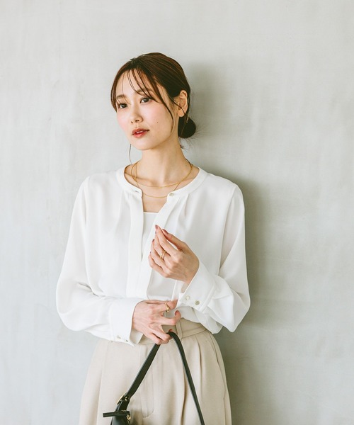 「GLOBAL WORK」 長袖ブラウス MEDIUM ピンク レディース_画像8