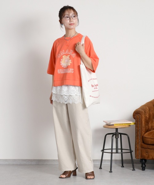 cepo（セポ） tシャツ 半袖 フロッキー加工アニマルプリントショート