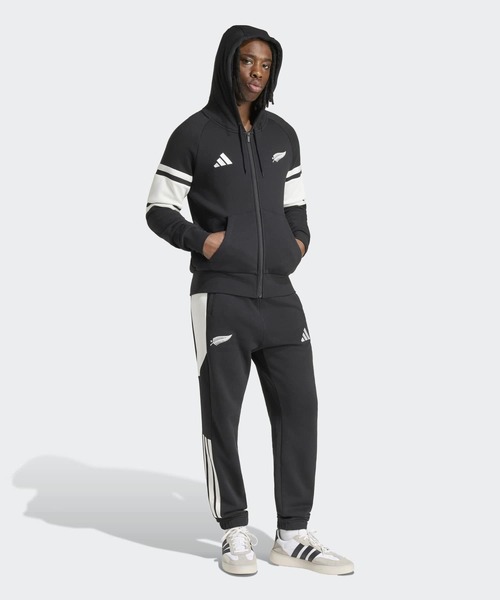 極美品　adidas オールブラックス フルジップ パーカー 2XL ブラック adidas（アディダス） パーカー オールブラックス レジャーウェア