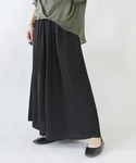 ワイドパンツ パンツ リラックスワイドガウチョ...の詳細画像2