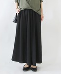 ワイドパンツ パンツ リラックスワイドガウチョ...の詳細画像3