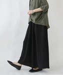 ワイドパンツ パンツ リラックスワイドガウチョ...の詳細画像4
