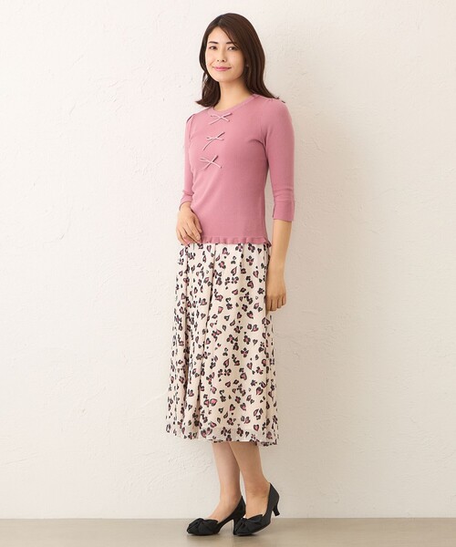 「TO BE CHIC」 7分袖ニット 42 ブラック レディース_画像6
