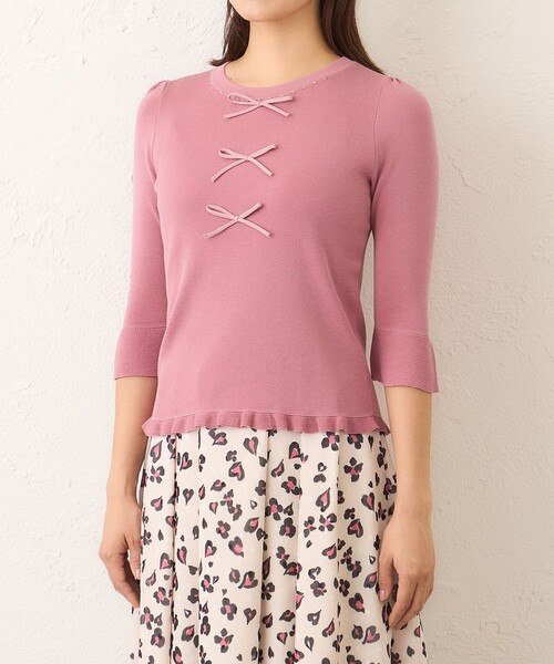 「TO BE CHIC」 7分袖ニット 42 ブラック レディース_画像8