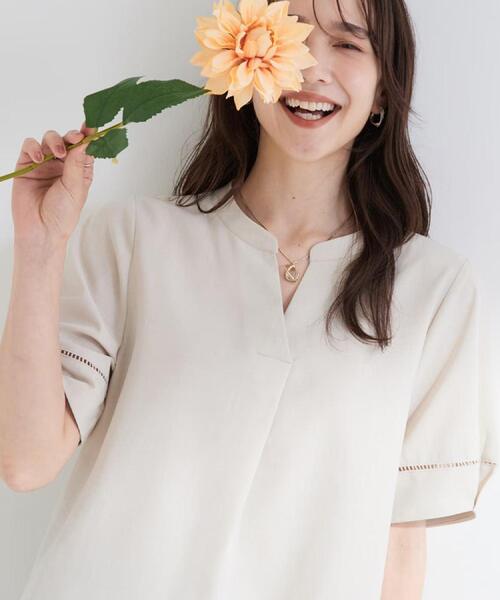 SHOO・LA・RUE（シューラルー） ブラウス シャツ 半袖 「洗濯後しわに