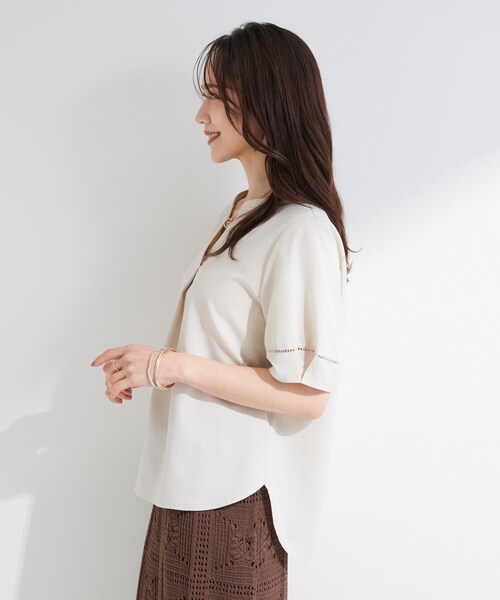 SHOO・LA・RUE（シューラルー） ブラウス シャツ 半袖 「洗濯後しわに