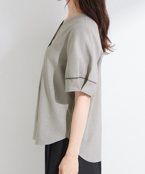 SHOO・LA・RUE（シューラルー） ブラウス シャツ 半袖 「洗濯後しわに