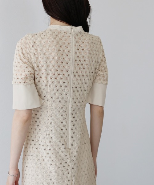 「J by blue」 半袖ワンピース MEDIUM ライトグレー レディース_画像9
