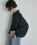 ブラウス シャツ ドビードットクロップドポケッ...の詳細画像4