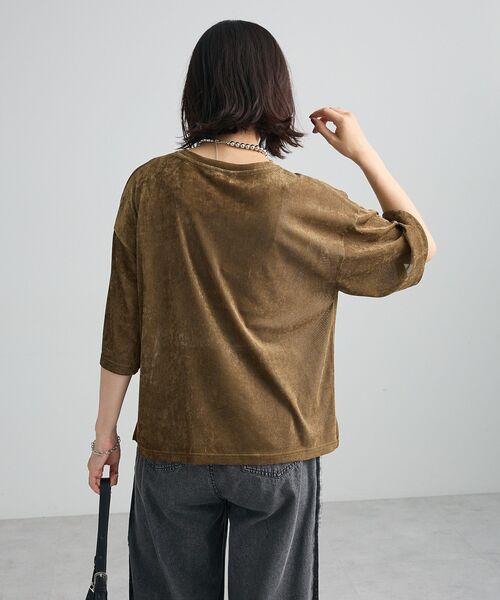 Green Parks（グリーンパークス） tシャツ 半袖 メッシュベロア五分袖