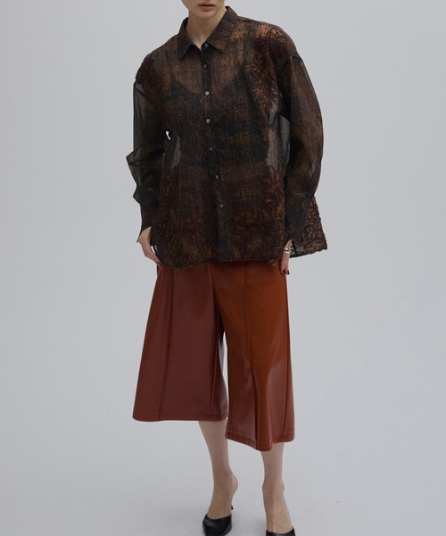 Ameri（アメリ） ブラウス シャツ VINTAGE CHECK EMBROIDERY SHIRT