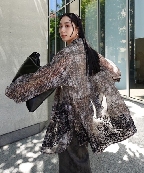 Ameri（アメリ） ブラウス シャツ VINTAGE CHECK EMBROIDERY SHIRT