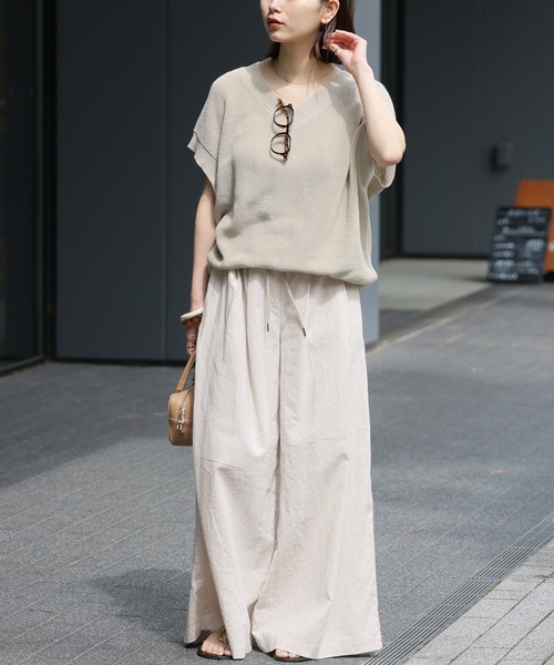 「JOURNAL STANDARD relume」 イージーパンツ 36 アイボリー レディース_画像2