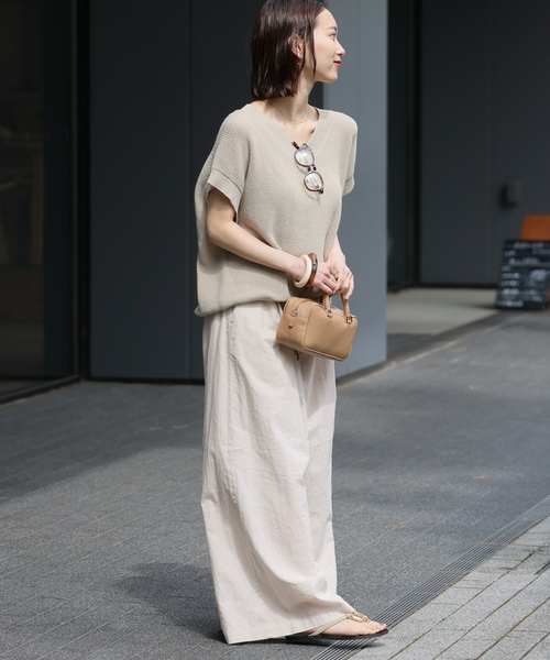 「JOURNAL STANDARD relume」 イージーパンツ 36 アイボリー レディース_画像3