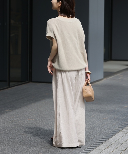 「JOURNAL STANDARD relume」 イージーパンツ 36 アイボリー レディース_画像4