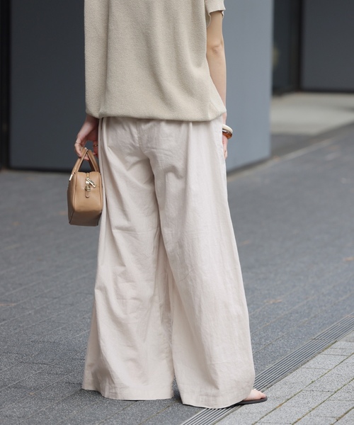 「JOURNAL STANDARD relume」 イージーパンツ 36 アイボリー レディース_画像7