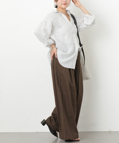 「JOURNAL STANDARD relume」 イージーパンツ 36 アイボリー レディース_画像9