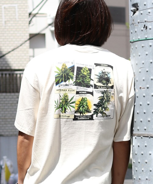 HUF（ハフ） tシャツ GREEN THUMB S/S TEE バックプリント半袖Tシャツ