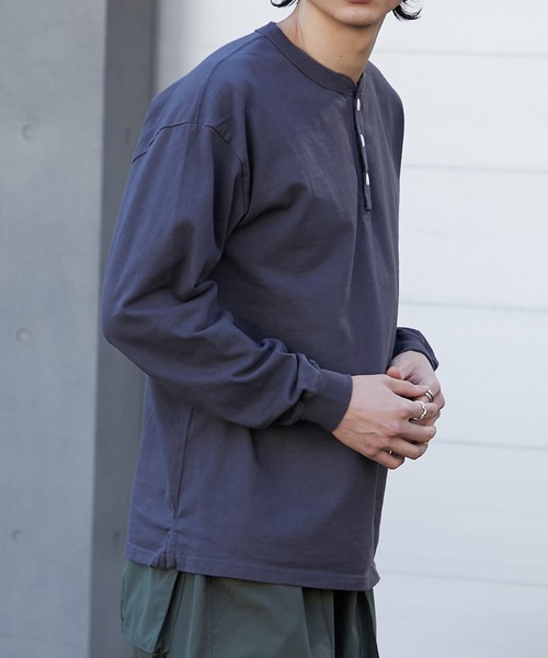 Goodwear（グッドウェア） tシャツ 「Goodwear」ヘンリーネック L/S