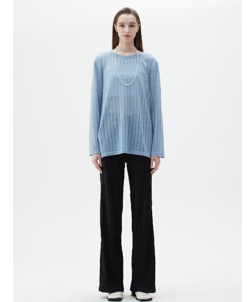 tシャツ A'GEM/9 × .kom「LARTIGENT/ラーティゼン」L2 FLOWER SWEATSHIRT/花 ティーシャツ レディース A'GEM/9 × .kom『LARTIGENT/ラーティゼン』L2 FLOWER SWEATSHIRT