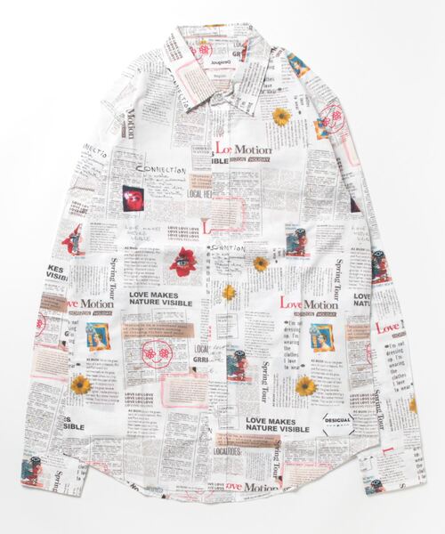Desigual（デシグアル） シャツ ニュースペーパー 長袖シャツ メンズ 