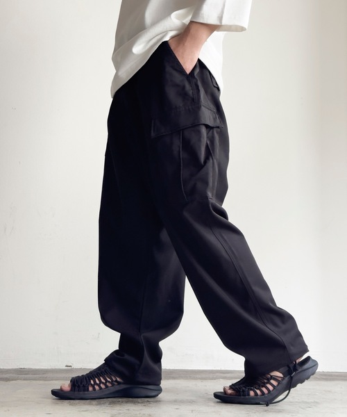 COMMON WARE カーゴパンツ COMMONWARE:PE ツイル ワイド