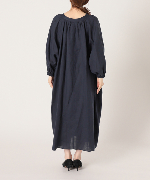 新品SLOB IENA ボリュームスリーブリネンワンピース SLOBE IENA ワンピース 「追加」ボリュームスリーブリネン