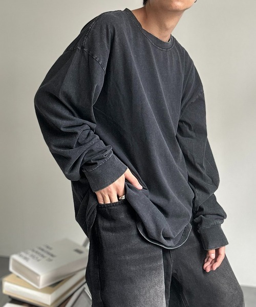 B.R.U tシャツ 「ヴィンテージライク」ピグメント加工Tシャツ / ロンT