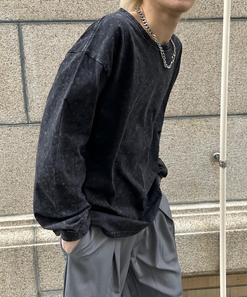 B.R.U tシャツ 「ヴィンテージライク」ピグメント加工Tシャツ / ロンT