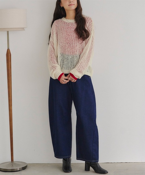 titivate（ティティベイト） ニット セーター シアーローゲージニット