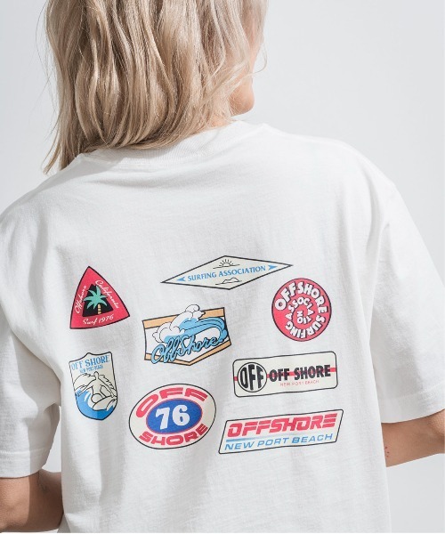 【関税込み】Surfer ロゴグラフィックプリント 長袖Tシャツ OFFSHORE tシャツ SURF GRAPHIC TEE/サーフグラフィックティ