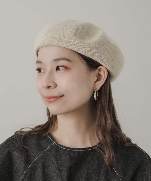 SMELLY（スメリー） 帽子 ベレー帽 リネンミックスベレー レディース