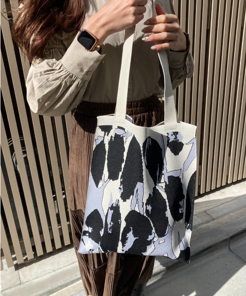 柄編みロゴトートバッグ 楽天市場】スナイデル SNIDEL 柄編みロゴトートバッグ swgb252632