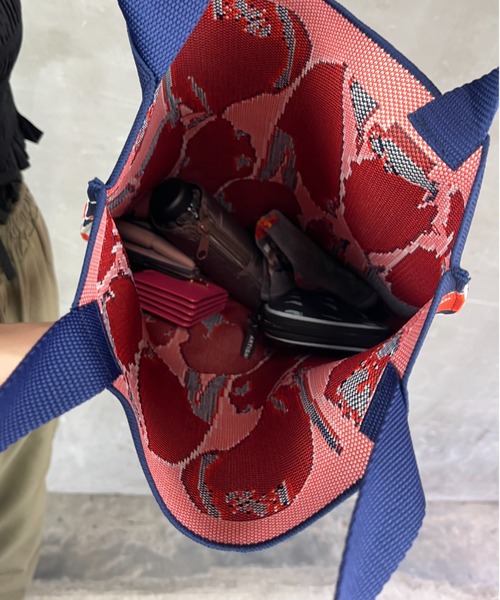 柄編みロゴトートバッグ スナイデル 柄編みロゴトートバッグ 刺繍サービス付き】ロゴトート