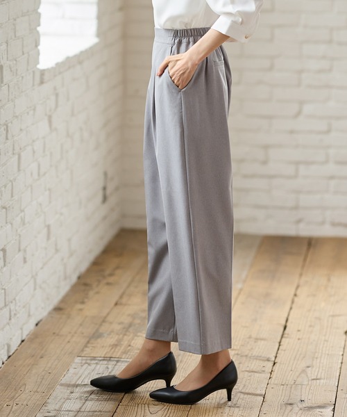 Honeys スラックス パンツ 美ージーストレートパンツ（股下