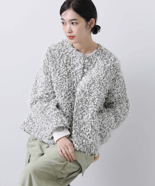 Sono（ソーノ） ジャケット ノーカラージャケット エアリーツイード