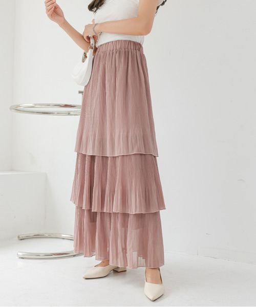 美品☆byblos☆プリーツブラウス ティアードスカート セットアップ イタリア製 サイズ40 ビブロス レディース ビンテージ アーカイブ