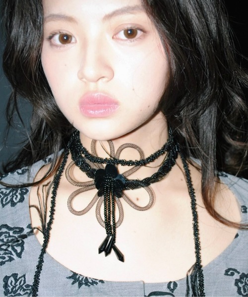 musubore（ムスボレ） チョーカー 「 select 」flower beads choker