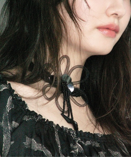 musubore（ムスボレ） チョーカー 「 select 」flower beads choker