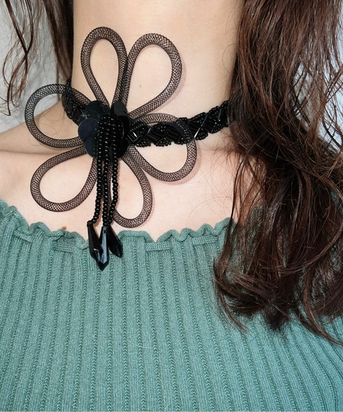 musubore（ムスボレ） チョーカー 「 select 」flower beads choker