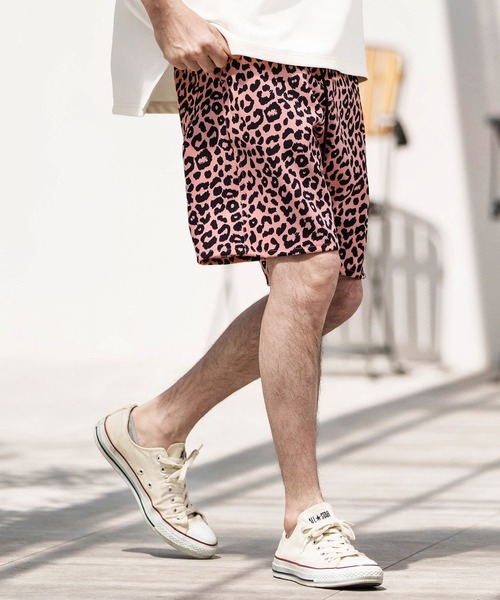 CAMBIO パンツ mp12367- レオパード柄ショートパンツ メンズ